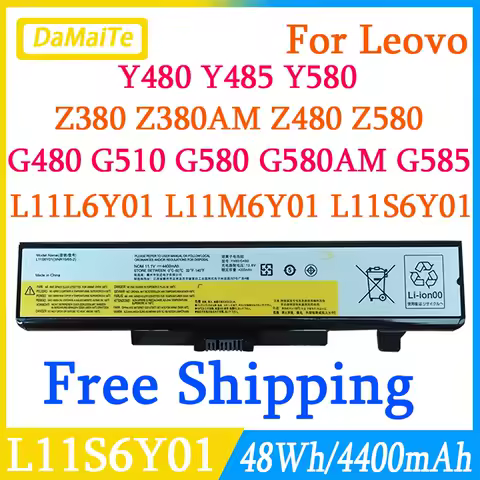 48WH Laptop battery for Lenovo G580 Z380 Y480 G480 Y580 L11S6Y01 L11L6Y01 L11O6Y01 L11S6F01 L11L6F01