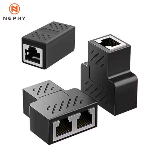 1/2/5 pcs RJ45 Splitter 1 to 2 Ethernet Adapter Internet Network Cable Extender RJ45 Connector Coupl