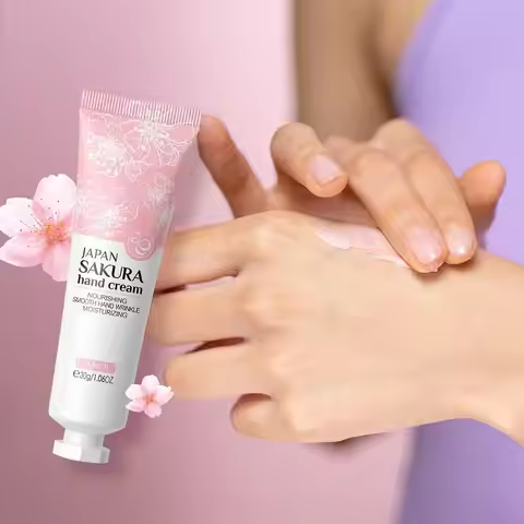 Collagen Sakura Hand Cream Skin Soften Nourish Anti-drying Deep Moisturizing Skin Care Cracked Repai
