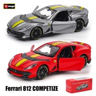 Bburago 1:64 Ferrari 812 COMPETIZE SP3 599GTO SF90alloy mini car model toy collection