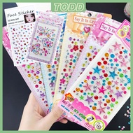 TODDLER 3d Diamond Crystal Sticker Cartoon Sticker/ Crystal Deco Sticker Waterproof Gem Sticker