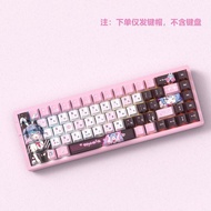 Theme Keycaps, E-sports, Personality, Puzzle Field, Hatsune Rabbit Hole Keycap Side Engraved, Transp
