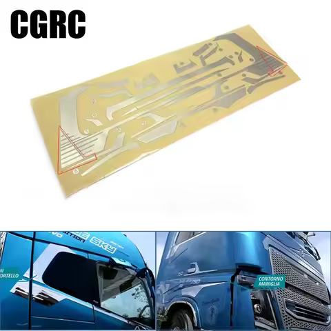 Model Sticker Front Decorate Suit for 1/14 Tamiya RC Truck Trailer Volvo FH16 750 Car DIY Parts