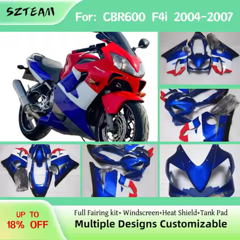 For Honda CBR 600 F4i 2004 2005 2006 2007 Fairing Kit Body Plastic Cover Set CBR600F4i 04-07 Motorcy