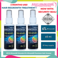 3PCS Original Minoxidil Strands 6% Minoxidil Premium Hair Grower Topical Solution Hair Grower Beard 