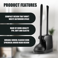 【 LA3P】-Toilet Plunger and Brush 2-In-1 Toilet Bowl Brush Plunger Set with Holder for Bathroom Clean