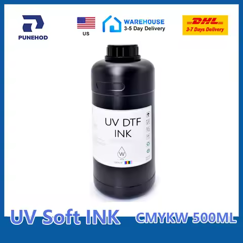 Punehod 500ML UV Ink Soft Ink Hard Ink UV DTF Refill Ink For UV Printer For UV DTF Sticker Printer