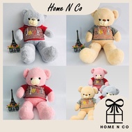 Home N Co Teddy Bear BIg Soft Toy With Clothes And Hat PP Cotton (52cm x 50cm x 41cm)