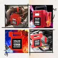 全新 12V/24V 汽車應急啟動電源 1200A 4000A 強勁輸出 中型重型掛接 貨車 校巴 旅遊巴 電油/柴油車 照明/警告燈 多功能 過江龍 後備電池 救車寶 充電寶 出口版本 三腳充電器 jump starter 送貨到樓下交收 轉賬順豐/智能櫃亦可