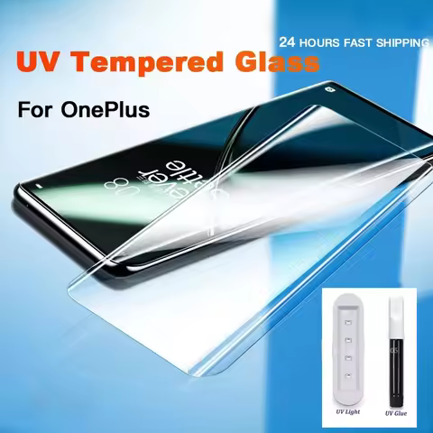 UV Liquid Glue Tempered Glass For Oneplus 12 11 10 Pro Protective Film oneplus 7 7T 8 8T 9 9R 9RT Ac