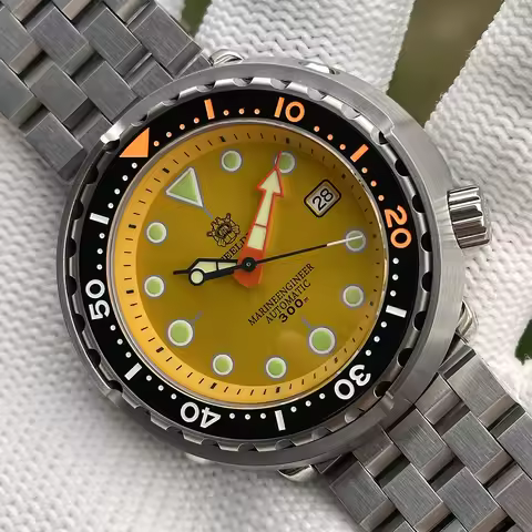 STEELDIVE SD1975C New Color 46.5mm 300m Waterproof Super Luminous Ceramic Bezel Insert NH35 Automati