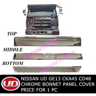 J124S01 NISSAN UD TRUCK GE13 CKA45 CD48 CHROME BONNET PANEL COVER PRICE FOR 1 PC