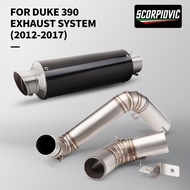 Motorcycle Exhaust full system middle pipe Muffler for DUKE125 DUKE200 DUKE390 DUKE250 DUKE 125 150 