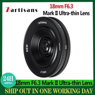yuan6 7artisans 18mm F6.3 Mark II Lens Ultra-thin APS-C Manual Prime Camera Lens For M4/3 Sony E Fuji XF Nikon Z Canon EF-M Camera DSLRs Lenses