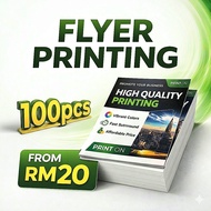 Custom Flyer Printing A4 A5 A6 | 128gsm Art Paper | Full Colour | Same Day ship| Fast Printing Malay