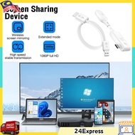 CS7 Wireless HDMI Transmitter Receiver 1080P 60Hz USB-C Plug Play Screen Casting for Phone Laptop TV