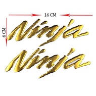 Stiker Emblem Logo Kawasaki Ninja 3D Timbul Decal Untuk Motor 150 250 r rr s zx