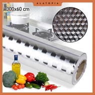 AWOO Waterproof Aluminum Foil Oil-Resistant Wallpaper 300x60cm - YK-292