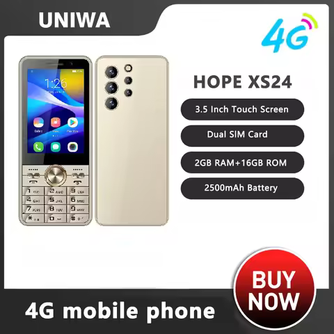 UNIWA HOPE XS24 3.5 Inch Touch Screen Keypad Phone Android 8.1 Dual SIM Quad Core 2GB+16GB 2500mAh 4