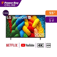 LG ทีวี NANO80 สมาร์ททีวี 55 นิ้ว 4K NanoCell UHD LED รุ่น 55NANO80ASA.ATM ปี 2025