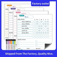 1Set Dry Erase Chore Chart for Kids- 4 Pcs Dry Erase Behavior Charts and 6 Colored Markers with Eras