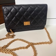 香奈兒Chanel 2.55 經典款黑金WOC（黑色、金釦）晶片款