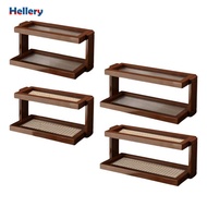 [Hellery] Cup Holder Rack Space Saving Corner Bookshelf Cupboard Desktop Storage Rack Vintage Displa