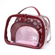 HAPITAS Sifure Travel/Cosmetic Pouch Set - Miffy Beige Face B263, Vibrant Red 7121, Calm Blue 7121, 