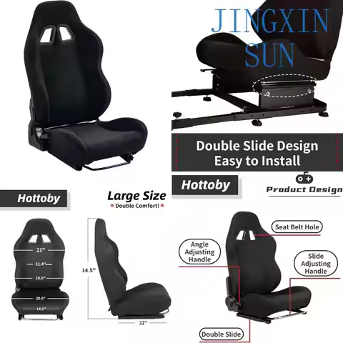 Adjustable Racing Wheel Stand for Logitech, Thrustmaster, and Fanatec Gaming Seats