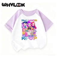 WHYLOOK kpop demon hunters kpop HUNTRIX saja boys baju t kid top Pakaian kanak-kanak perempuan boy g