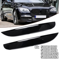 2PCS Gloss Black Car M Sport Front Bumper Grill Moulding Trim For BMW 7-series F01/F02/F04 2009-2015