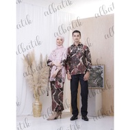 KEMEJA Albatik - KIARA DUSTY COUPLE SET (shirt, skirt free shawl and women's top)