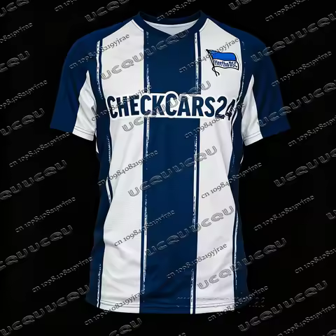 2025-26 Hot Sale Casual Sports T-Shirt Men Women Germany Hertha BSC Soccer Jersey Home Away Adult Ki
