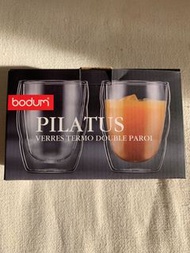 Bodum雙層玻璃杯Pilatus無把手系列兩件組 | 250ml |全新