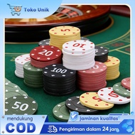 100pcs Texas Poker Chip Set Holdem Casino Game Texas Hold Em Chips Coins 5 Denominations