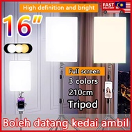 16 inch Flat Panel Full fill Light with 210CM Tripod Photography Light with Phone clip Video Light