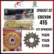 Y15ZR Y15 Y16ZR Y16 FZ150 FZ 150 CREVON 415 RACING CHAIN RANTAI GOLD EMAS STT SPROCKET SPOCKET SPOKE