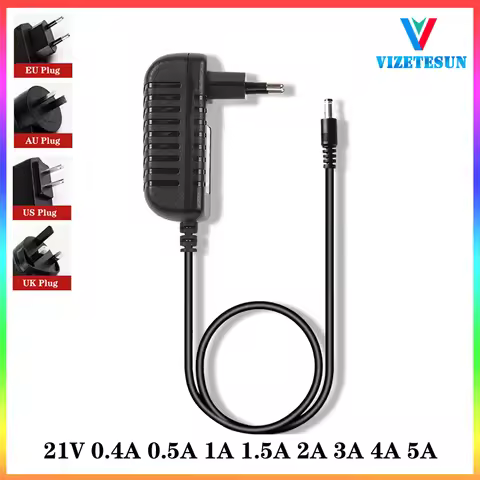 21V 0.4A 0.5A 1A 1.5A 2A 3A 4A 5A 18650 Lithium LI Ion Lithium Battery Charger DC 5.5*2.1MM