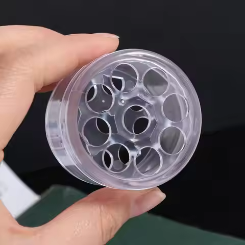 2pc Transparent round Spiral Ikebana Stem Holder Durable Plastic Flower Bouquet Arranger for Office 