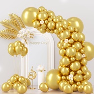 130pcs Metallic Gold Balloons Different Sizes 18" 12" 10" 5" Party Latex Balloons for Birthday Gradu