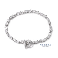 Neriza Jewelry ข้อมือเพชร เกรดพรีเมี่ยมประกายไฟเทียบเท่าเพชรแท้ รหัส NB044 จัดส่งพร้อมกล่อง