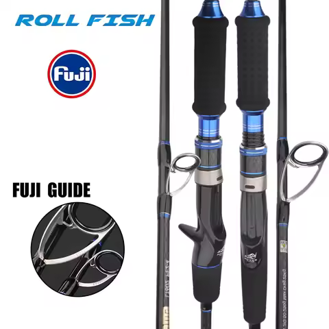 ROLLFISH Premium Fast Jigging Rod Fuji Guides and Reel Seat Spinning/Casting Carbon Fiber Saltwater 