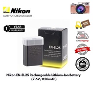 ( NIKON SG 100% ORIGINAL )Nikon EN-EL25 Rechargeable Lithium-Ion Battery (7.6V, 1120mAh) For Nikon Z50,Z30