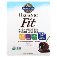 Garden of Life, Organic Fit, High Protein Weight Loss Bar, Chocolate Covered Cherry, 12 Bars, 1.94 o