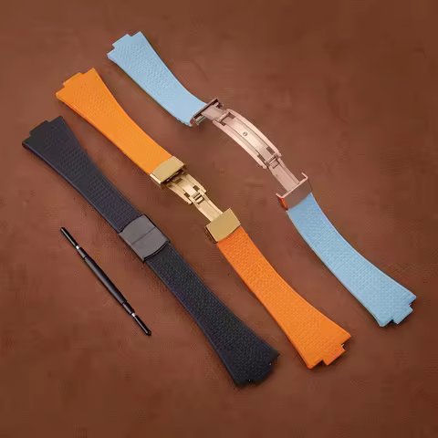 CTS Flurorubber Strap For Tissot PRX Series Super Player Watches 35mm 40mm Quick Release Spring Buck