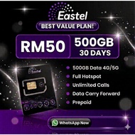 SIMKAD EASTEL ULTRA 5G DATA 999GB [ DATA BOLEH CARRY FORWARD ]