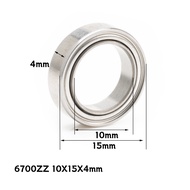 10Pcs 10mm ID 6700ZZ 6800ZZ 6900ZZ 6000ZZ Deep Groove Ball Bearing 10*15*4 10*19*5 10*22*6 10*26*8 M