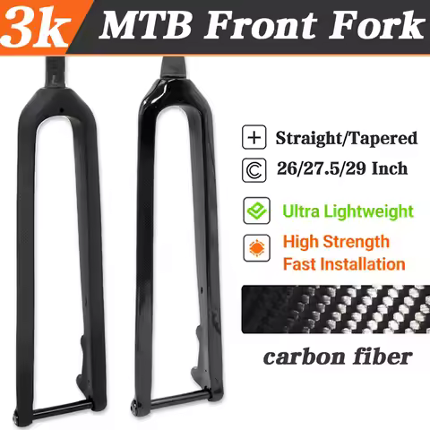 High Strength T1000 Carbon Fiber Mountain Bike Fork 29er 27.5er 26er MTB Front Fork Disc Brake Thru 