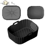 SUEREN Air Fryer Tray, Silicone Reusable Baking Tray, High Quality Washable Non-Stick Perforated Bas