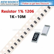 [100pcs] 1206 SMD Resistor 1% 1/4W 1K 10M 2.2K 2.7K 6.8K 10K 22K 33K 47K 68K 100K 220K 270K 330K 470